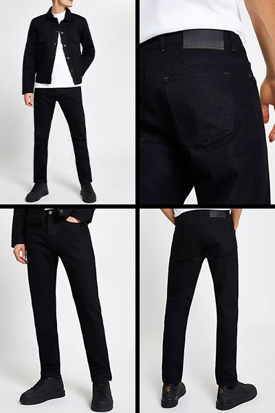 Black Slim-Skinny Fit Grant Jeans
