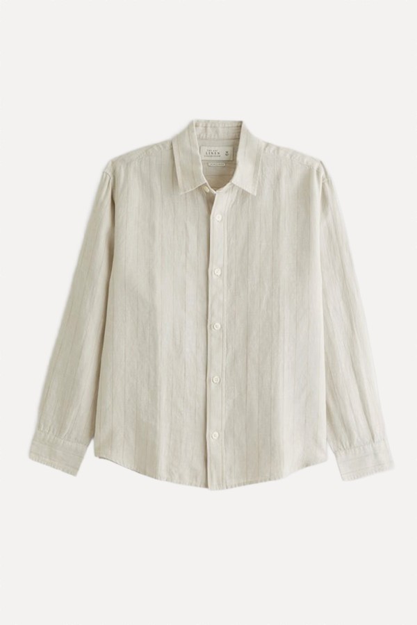 Button-Up Shirt 100% Linen 