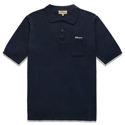 Knitted Polo - Navy