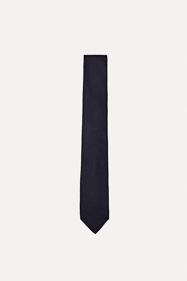 100% Garza Silk Micro Textured Tie from Massimo Dutti