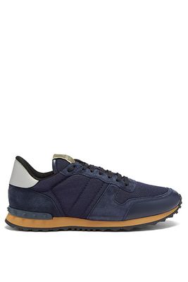 Rockrunner Suede & Leather Trainers from Valentino Garavani