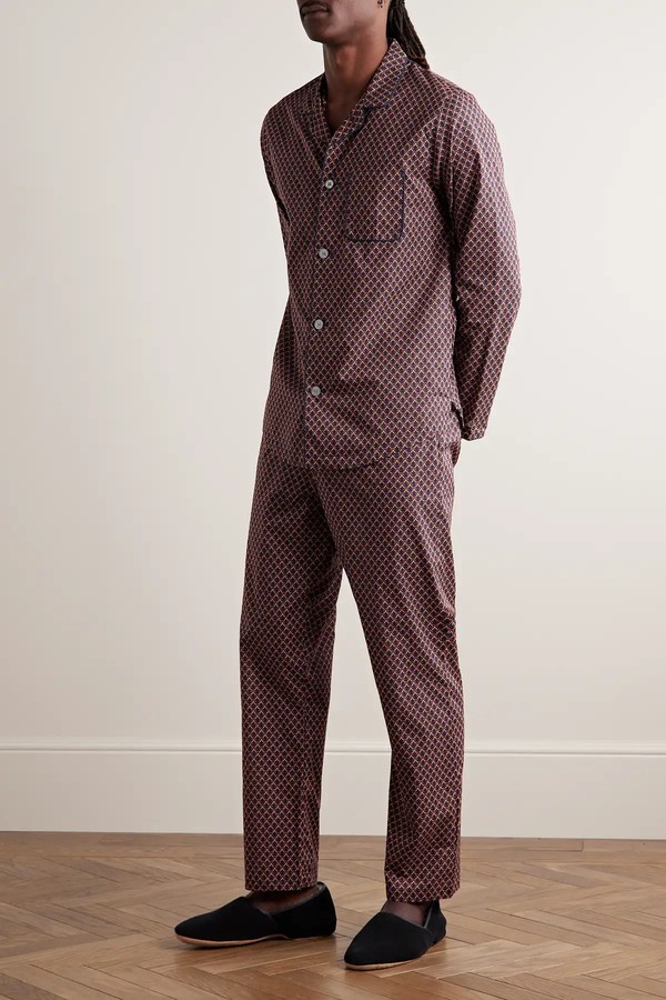 Ledbury 65 Printed Cotton-Poplin Pyjama Set from Derek Rose