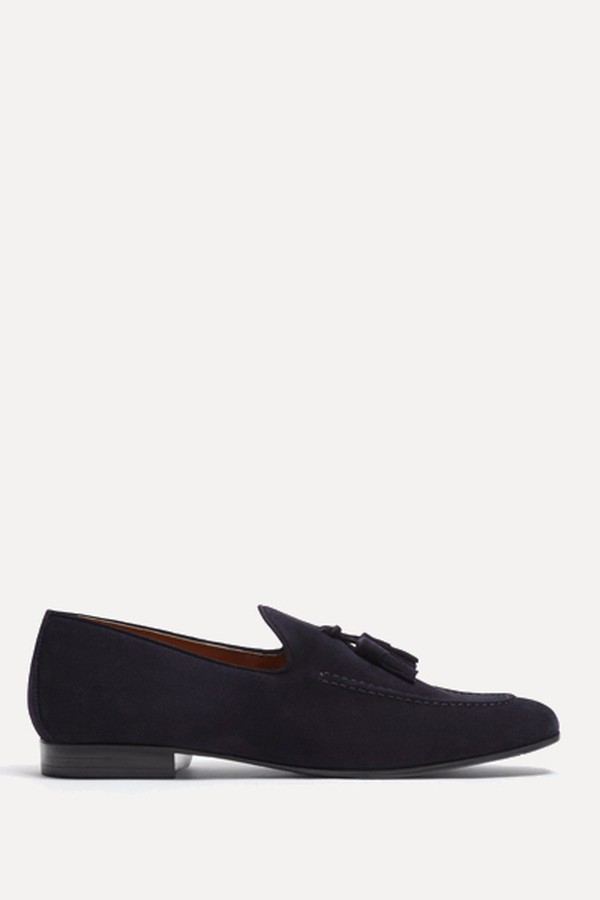 Split Suede Loafers With Tassels from Zara