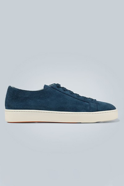 Suede Low-Top Sneakers from Santoni