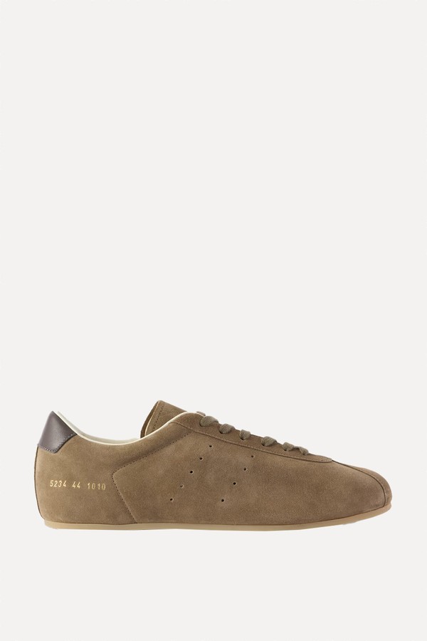 Driving Lo Profile Leather-Trimmed Suede Sneakers from Common Projects
