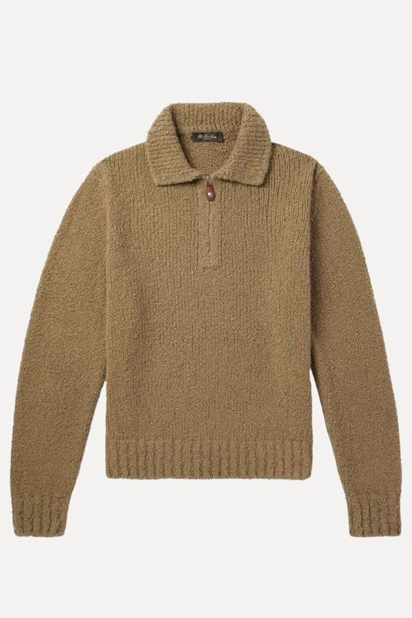 Folecchio Cashmere & Silk-Blend Half-Zip Sweater  from Loro Piana