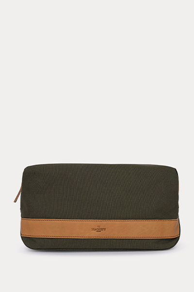 Waxed Washbag from Hackett