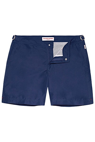 Navy Mid-Length Swim Shorts