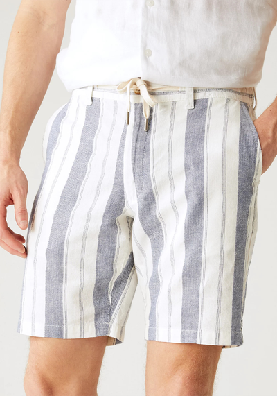 Linen Rich Striped Chino Shorts