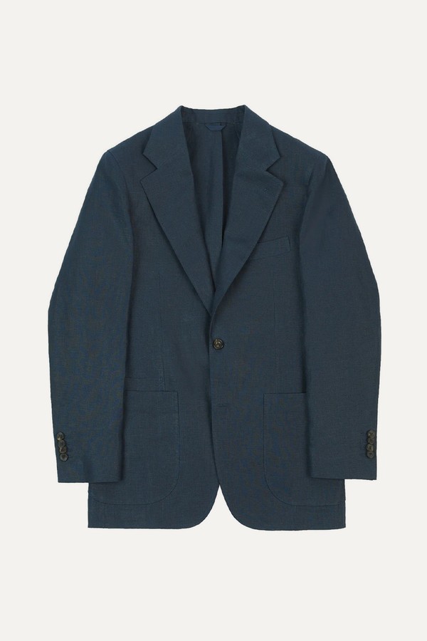  Irish Linen Tailored Jacket from Drake's