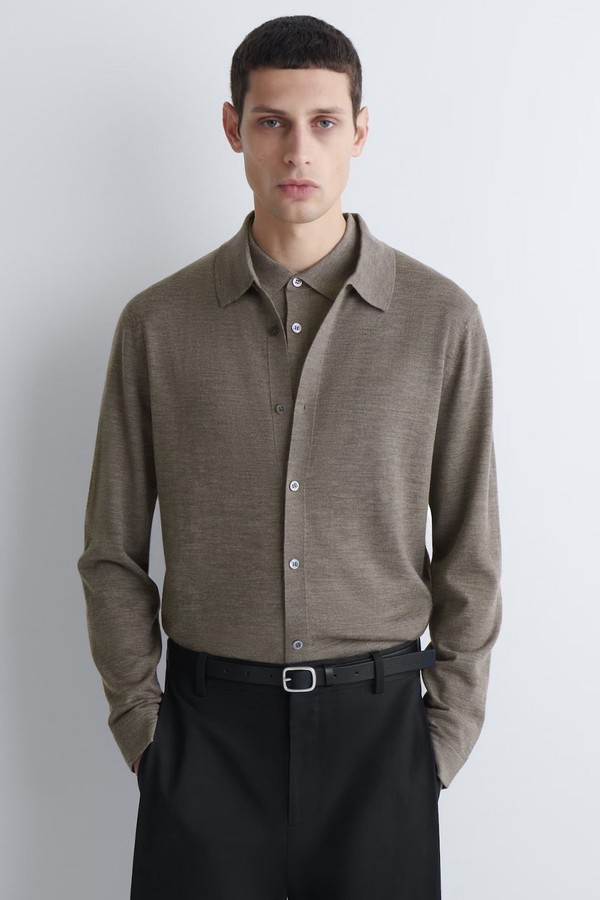 Knitted Merino Wool Shirt