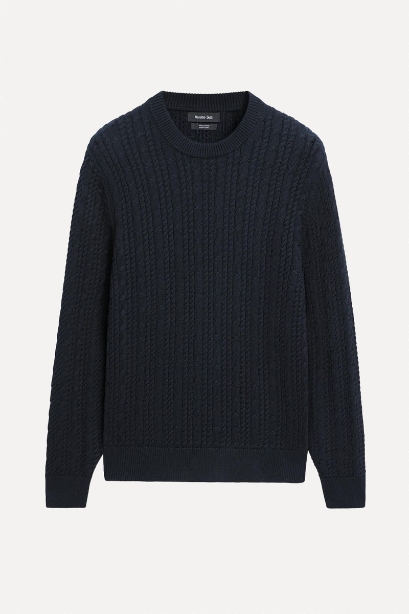 Cotton Cable-Knit Sweater from Massimo Dutti