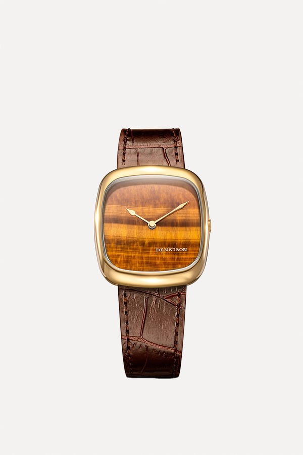 Natural Stone Tiger Eye Watch from Dennison