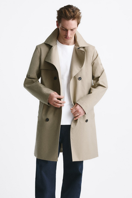 Double-Breasted Water-Repellent Trench Coat from Zara