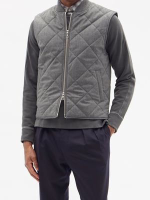 Dave Quilted Wool-Blend Flannel Gilet from Officine Générale