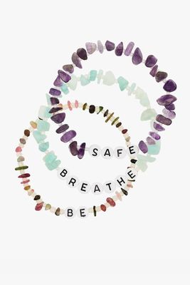 Multicoloured Be Breathe Safe Crystal Bracelet Set from TBalance Crystals