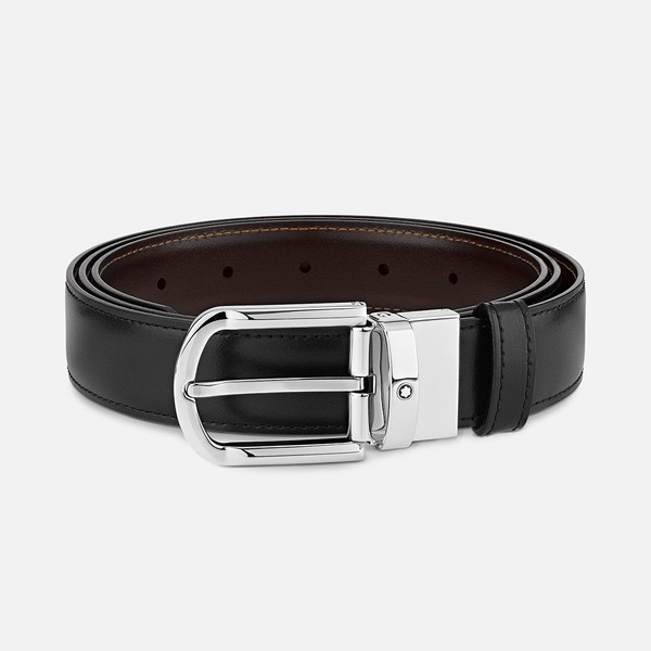 Horseshoe Buckle Leather Belt