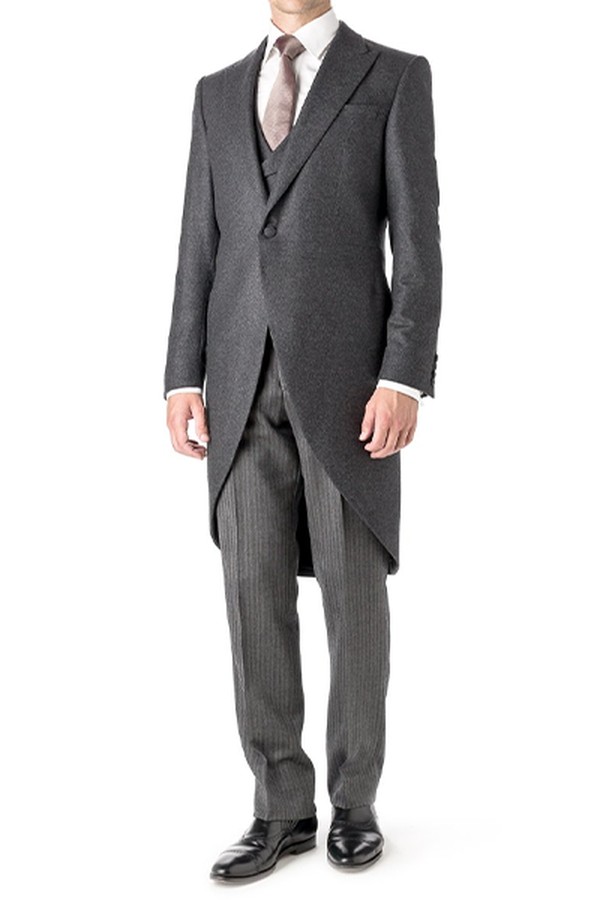 Charcoal Shaftesbury Cashmere Morning Coat