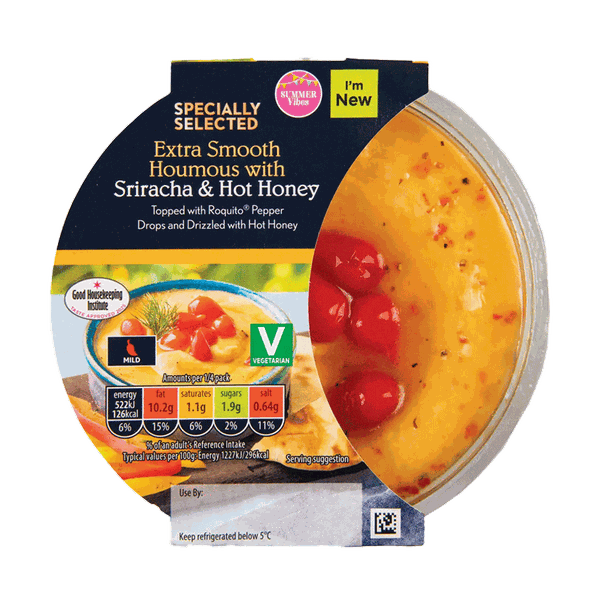 Extra Smooth Houmous With Sriracha & Hot Honey from Specially Selected