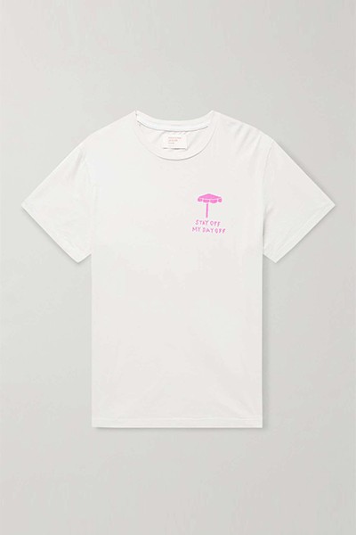 Day Off Printed Cotton-Jersey T-Shirt from Pasadena Leisure Club