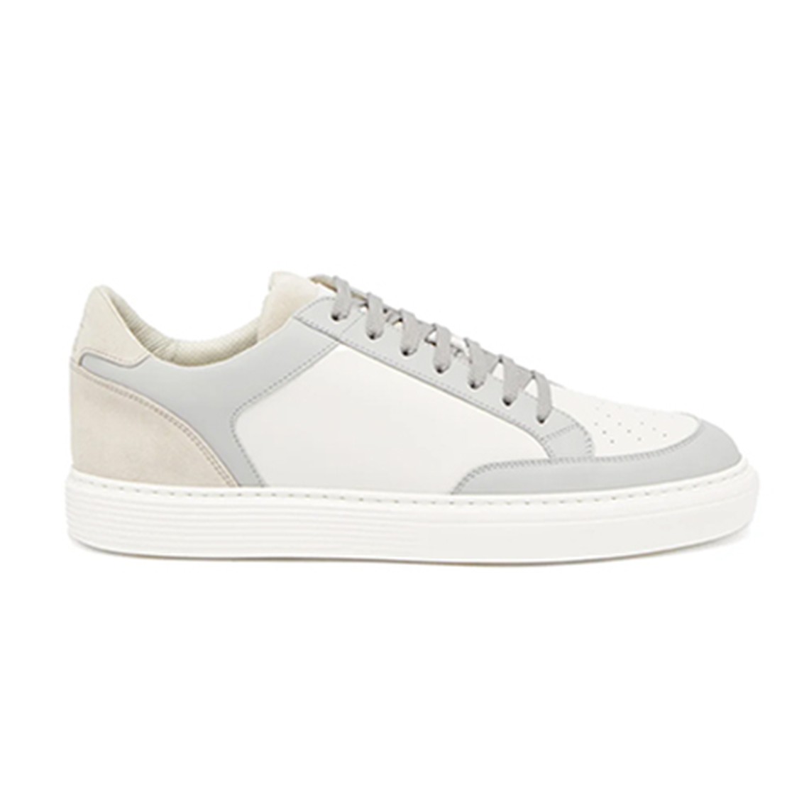 Panelled Leather And Suede Trainers from Brunello Cucinelli