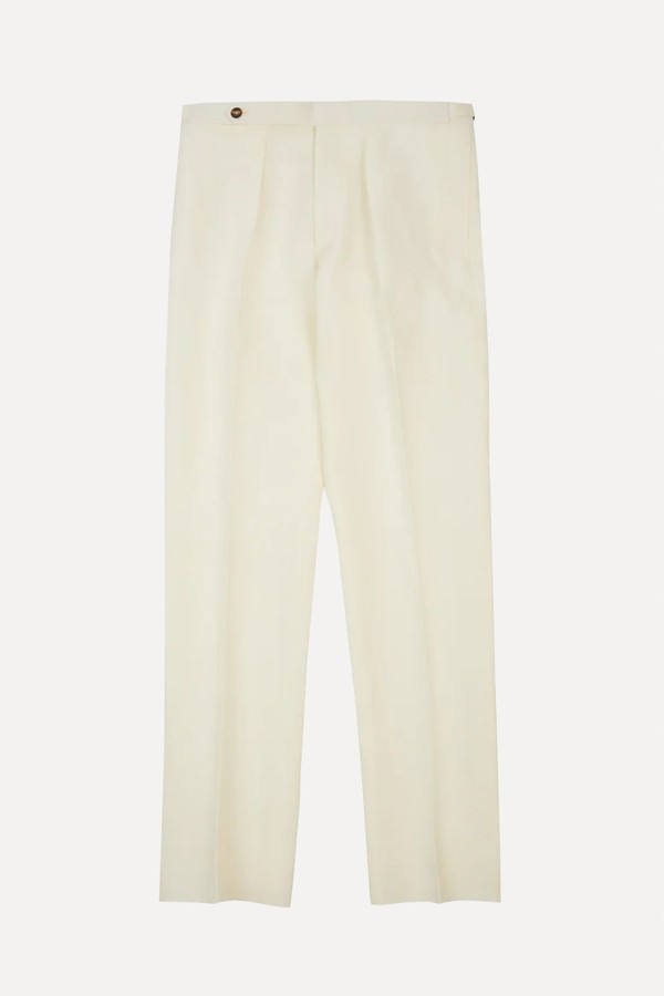 Irish Linen Single Pleat Trousers from £495