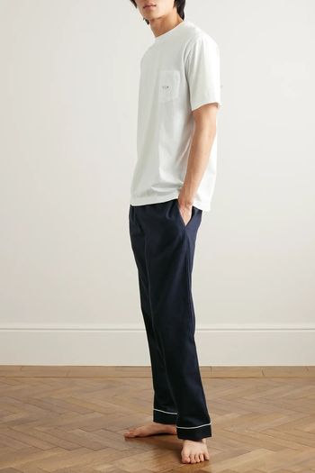 Logo-Print Cotton-Jersey Pyjama Set from Desmond & Dempsey