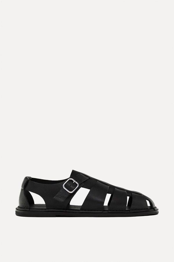 Leather Cage Sandals Limited Edition from Massimo Dutti