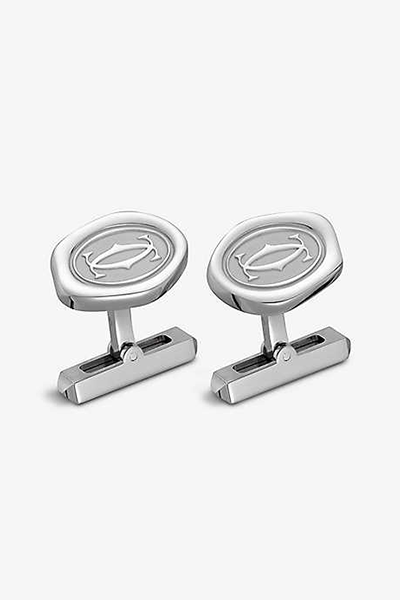 Wax Seal Palladium-Finish Sterling Silver Cufflinks from Cartier