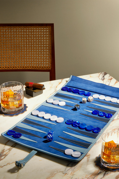 Leather Travel Backgammon Set from Hector Saxe 