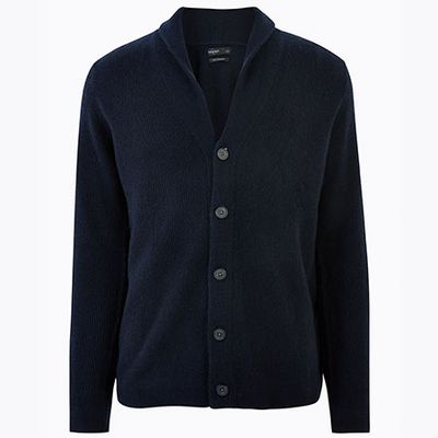 Pure Cashmere Shawl Neck Cardigan