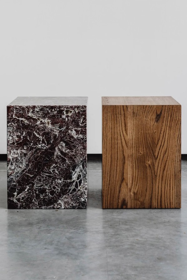 Coi Wooden Pillar Side Table from Uncommon