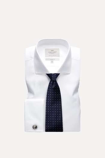 Herringbone Classic Shirt Windsor Collar- Double Cuff