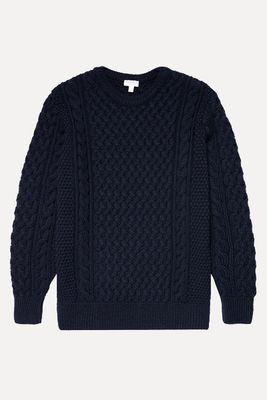 Cable Knit Jumper  from Sunspel 