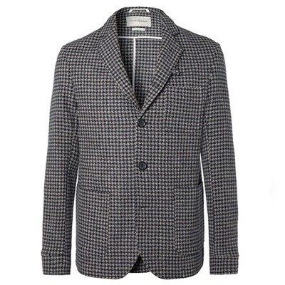 Slim Fit Unstructured Houndstooth Wool Blazer from Oliver Spencer