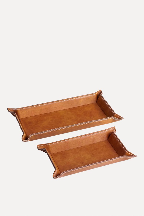 Faux Leather Tray Set from Navaris