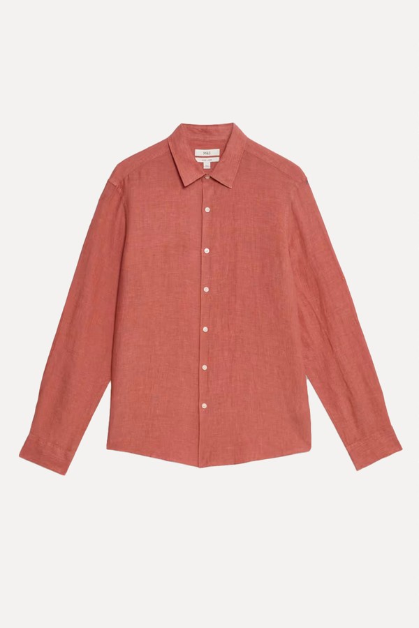 Regular Fit Pure Linen Shirt from Marks & Spencer