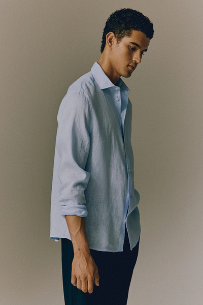 Slim Fit Linen Shirt  from H&M 