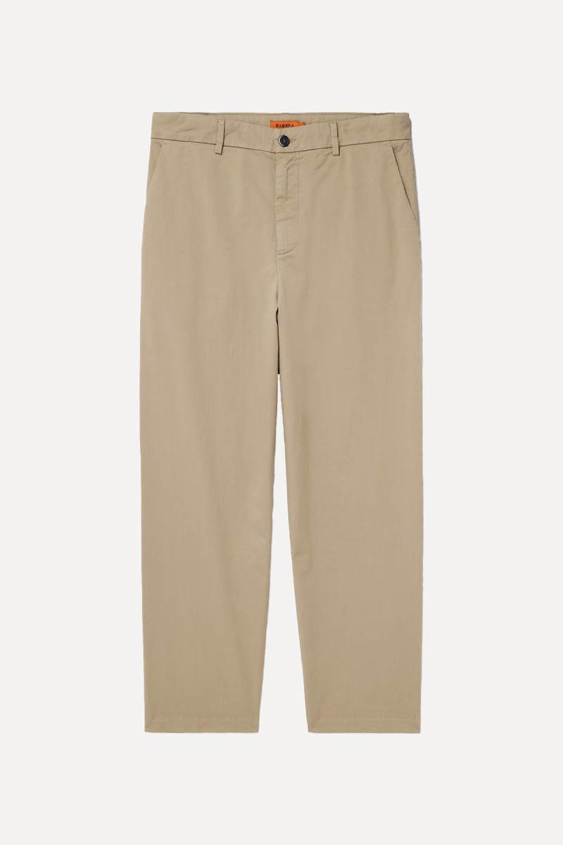 Canasta Straight-Leg Cotton-Blend Trousers from BARENA