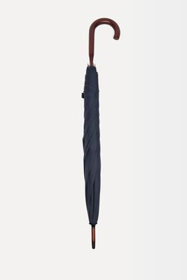 Classic Tartan Maple-Wood Handle Walking Umbrella from London Undercover
