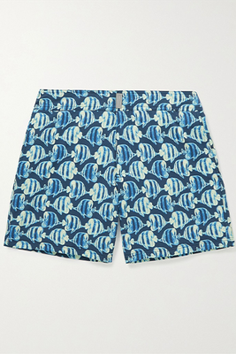 Moorise Slim-Fit Mid-Length Printed Recycled Swim Shorts