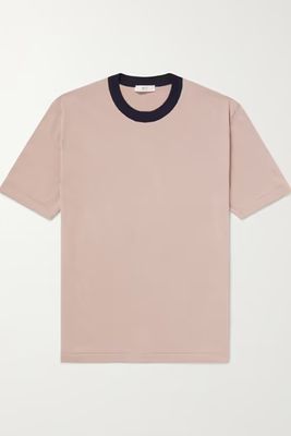 Knitted Cotton And Silk-Blend T-Shirt
