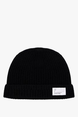 Black Ribbed Wool Beanie Hat from Visvim