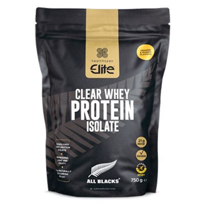 All Blacks Clear Whey Protein Isolate from Healthspan Elite