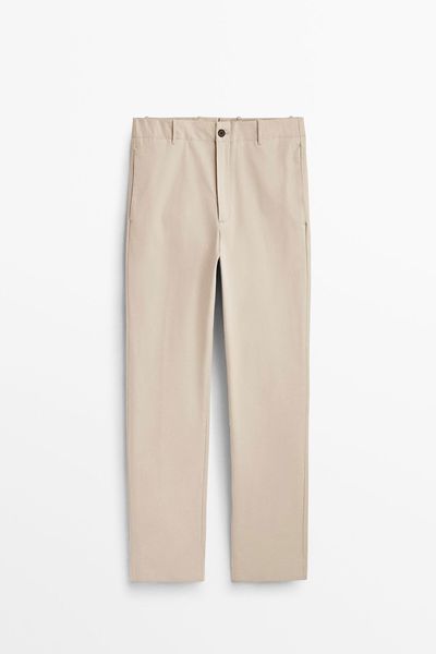 Straight Fit Cotton Chinos