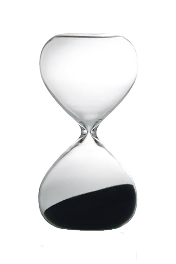 30 Mins Clear With Black Sand Hourglass Timer from Trouva