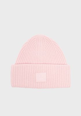 Pansy face Patch Wool Beanie Hat from Acne Studios