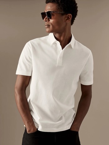 Pure Cotton Pique Polo Shirt, £18