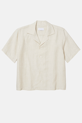 Organic Linen Camp Collar Shirt from Riley Studio