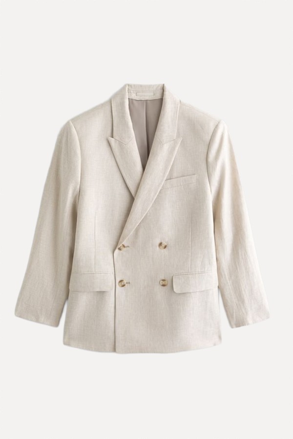The Collins Double-Breasted 100% Linen Blazer